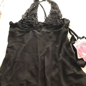 New with Tags black w/lace lingerie sexy NWT large